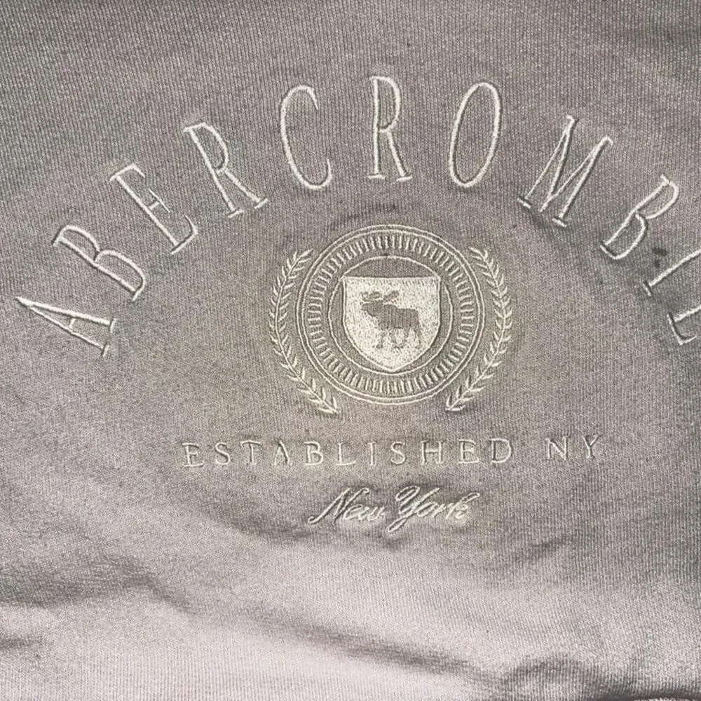 Abercrombie-fitch White and Cream Hoodie